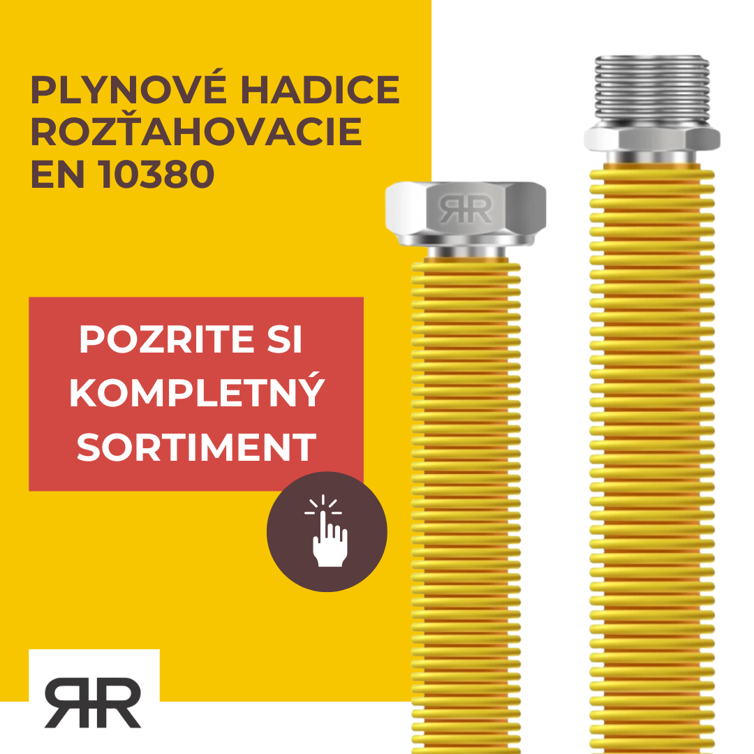 Plynové hadice rozťahovacie EN 10380